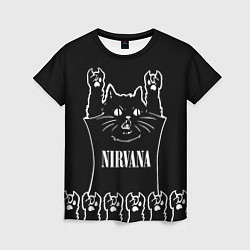 Футболка женская Nirvana: cat rock, цвет: 3D-принт