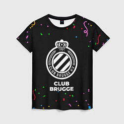 Футболка женская Club Brugge конфети, цвет: 3D-принт