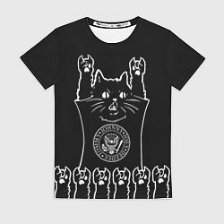 Футболка женская Ramones: cat rock, цвет: 3D-принт