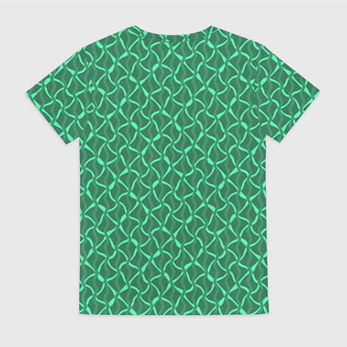 Женская футболка Зелёный нефритовый искажение / 3D-принт – фото 2