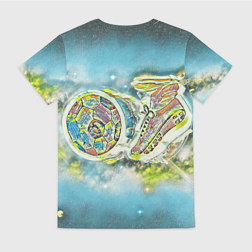 Женская футболка Удар по воротам / 3D-принт – фото 2