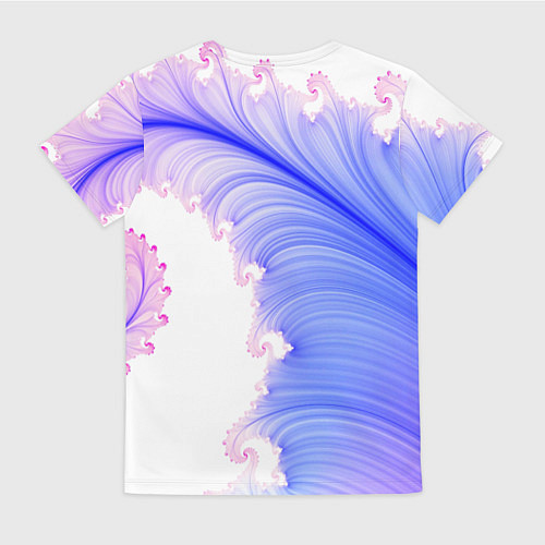 Женская футболка Узоры неон фрактал / 3D-принт – фото 2