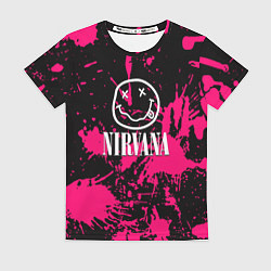 Женская футболка Nirvana pink color