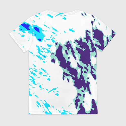 Женская футболка Portal краски синие / 3D-принт – фото 2