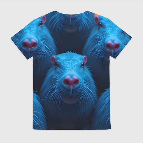 Женская футболка Синие капибары / 3D-принт – фото 2