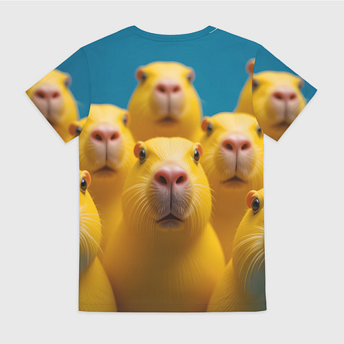 Женская футболка Желтые капибары / 3D-принт – фото 2
