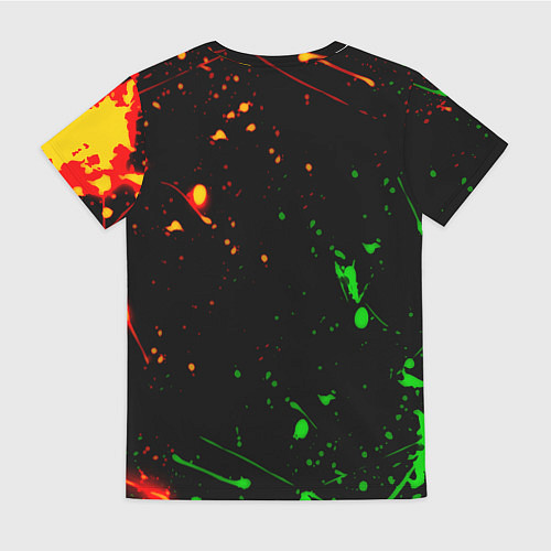 Женская футболка Portal кислотные краски / 3D-принт – фото 2