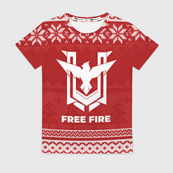 Женская футболка Новогодний Free Fire