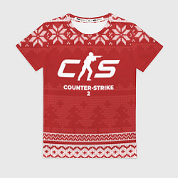 Футболка женская Новогодний Counter-Strike 2, цвет: 3D-принт