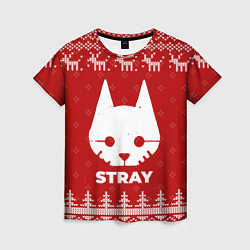 Женская футболка Новогодний Stray с оленями