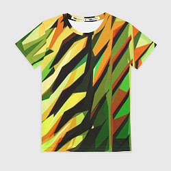 Футболка женская Чёрно-жёлтая абстракция, цвет: 3D-принт