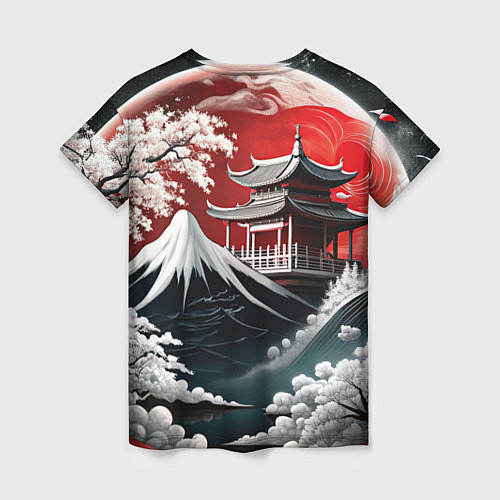 Женская футболка Футуристическая японская иллюстрация / 3D-принт – фото 2