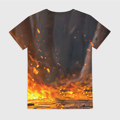 Женская футболка Утенок в огне / 3D-принт – фото 2