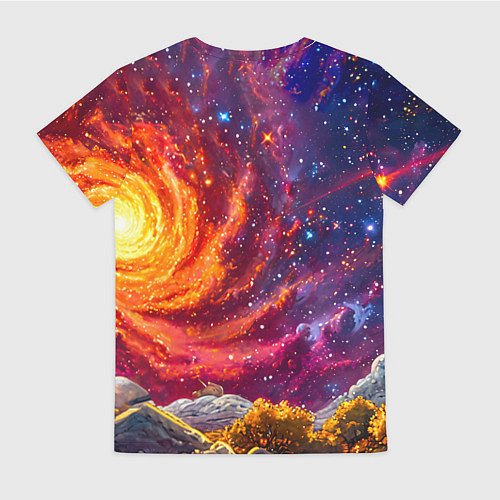 Женская футболка Кукушка в космосе / 3D-принт – фото 2