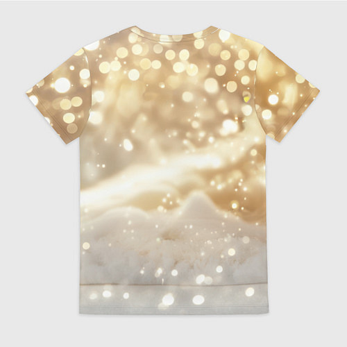 Женская футболка Рыжая лисица и боке / 3D-принт – фото 2