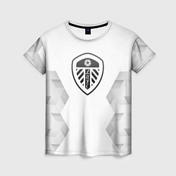 Футболка женская Leeds United white poly, цвет: 3D-принт