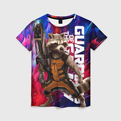 Футболка женская Стражи галактики - Ракета, цвет: 3D-принт