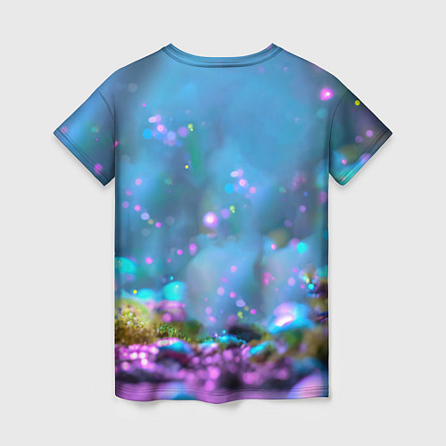 Женская футболка Ёжики в сказаочном лесу / 3D-принт – фото 2