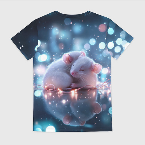 Женская футболка Милые влюбленные мышки / 3D-принт – фото 2