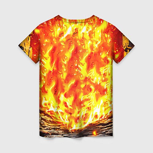 Женская футболка Овечка в огне / 3D-принт – фото 2