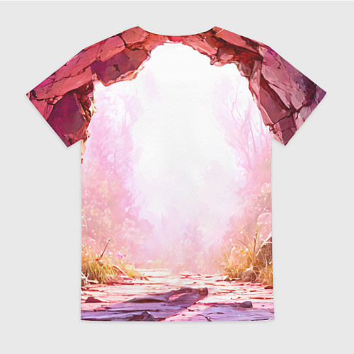 Женская футболка Осел в розовом свете / 3D-принт – фото 2