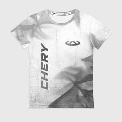 Футболка женская Chery - white gradient вертикально, цвет: 3D-принт