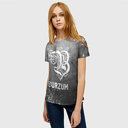 Футболка женская Burzum - grey gradient, цвет: 3D-принт — фото 2