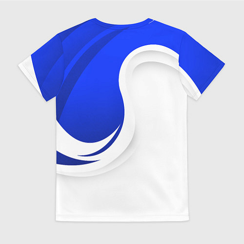 Женская футболка Exeed - синий и белый / 3D-принт – фото 2