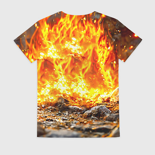 Женская футболка Броненосец в огне / 3D-принт – фото 2