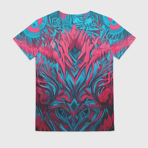 Женская футболка Волк с гербом РФ / 3D-принт – фото 2