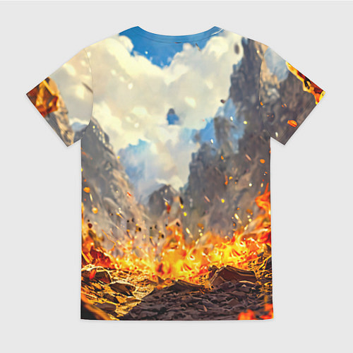 Женская футболка Козел в огне / 3D-принт – фото 2