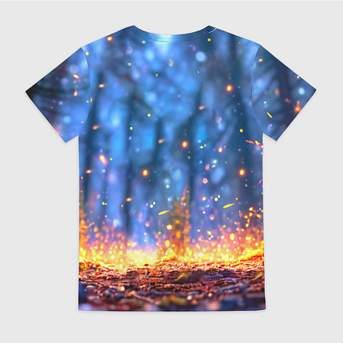 Женская футболка Лосенок в лесу / 3D-принт – фото 2