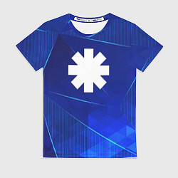 Футболка женская Red Hot Chili Peppers blue poly, цвет: 3D-принт