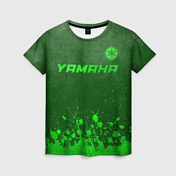 Футболка женская Yamaha - green gradient посередине, цвет: 3D-принт