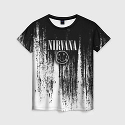 Женская футболка Нирвана потёки грязи