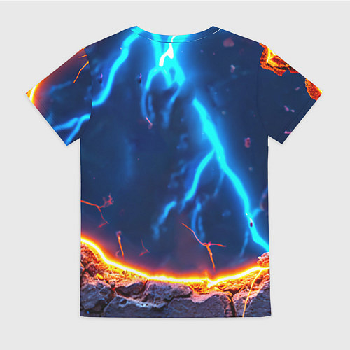 Женская футболка Сурикат и удар молнии / 3D-принт – фото 2