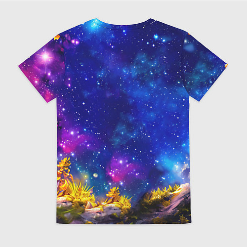 Женская футболка Лемур и звездная ночь / 3D-принт – фото 2