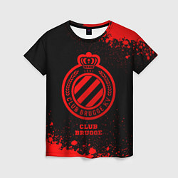 Футболка женская Club Brugge - red gradient, цвет: 3D-принт