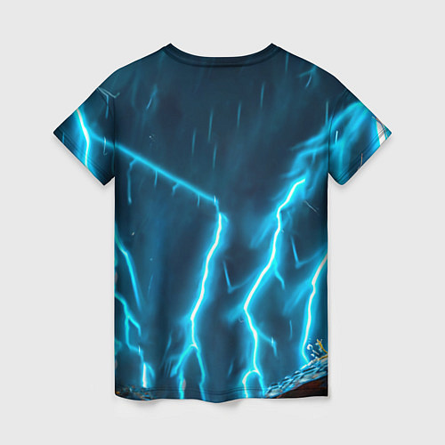 Женская футболка Лиса и молния / 3D-принт – фото 2