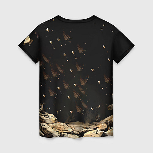 Женская футболка Ёжик на черном / 3D-принт – фото 2