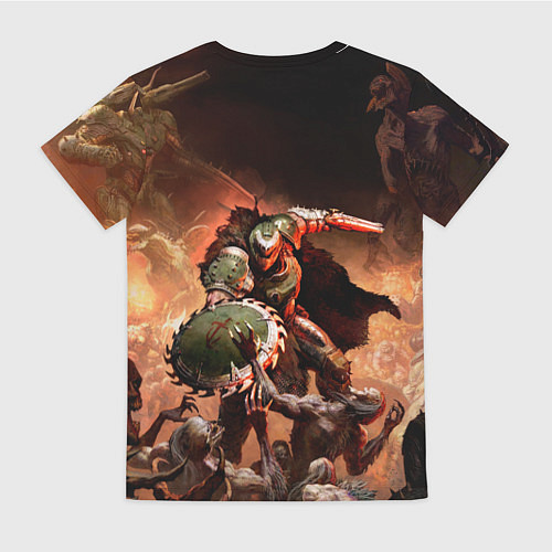 Женская футболка Doom slayer Doom the dark ages / 3D-принт – фото 2