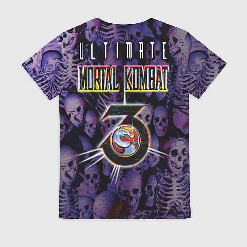 Женская футболка Ultimate mortal kombat logo / 3D-принт – фото 2