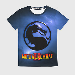 Футболка женская Мортал комбат 2 - логотип, цвет: 3D-принт