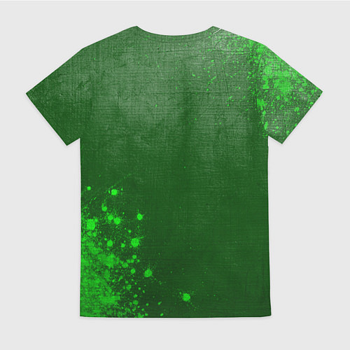Женская футболка Among Us - green gradient вертикально / 3D-принт – фото 2