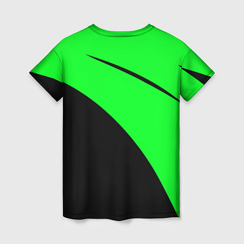 Женская футболка Football чёрно-зелёный / 3D-принт – фото 2