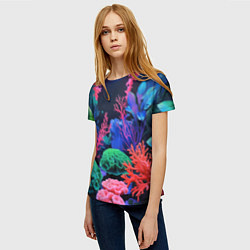 Футболка женская Подводный мир с кораллами, цвет: 3D-принт — фото 2