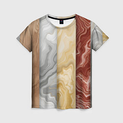 Футболка женская Мрамор и дерево, цвет: 3D-принт