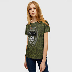 Футболка женская Военная разведка РФ БПЛА, цвет: 3D-принт — фото 2