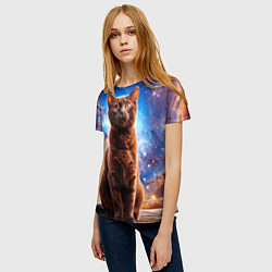 Футболка женская Бурма в космосе, цвет: 3D-принт — фото 2