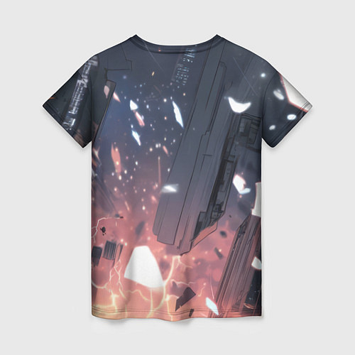 Женская футболка Полет Бэтмена / 3D-принт – фото 2